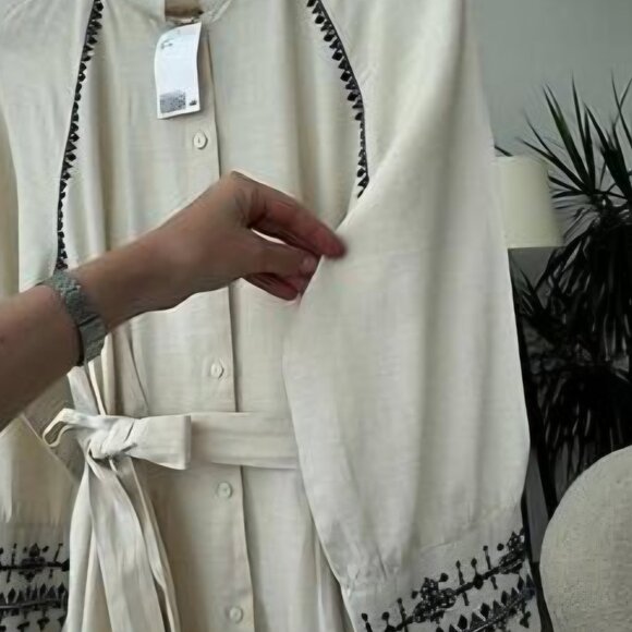 H&m linen midi kaftan dress - Picture 4 of 7